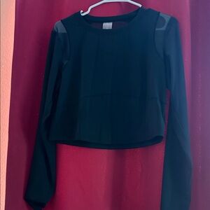 CALIA by Carrie Underwood Black Long Sleeve Crop Top